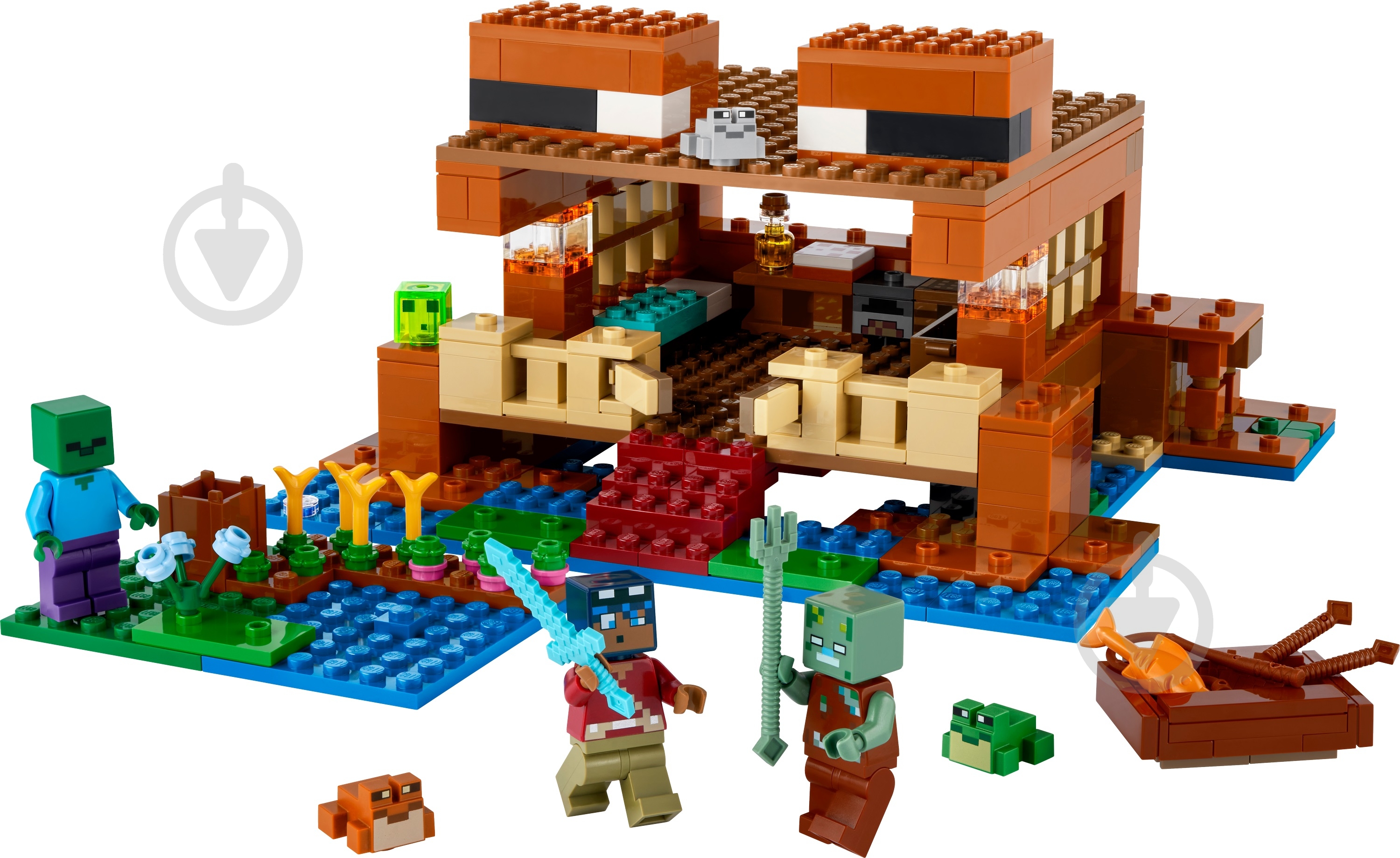Конструктор LEGO Minecraft Дом в форме лягушки 21256 - фото 3 Конструктор LEGO Minecraft Дом в форме лягушки 21256 - фото 3