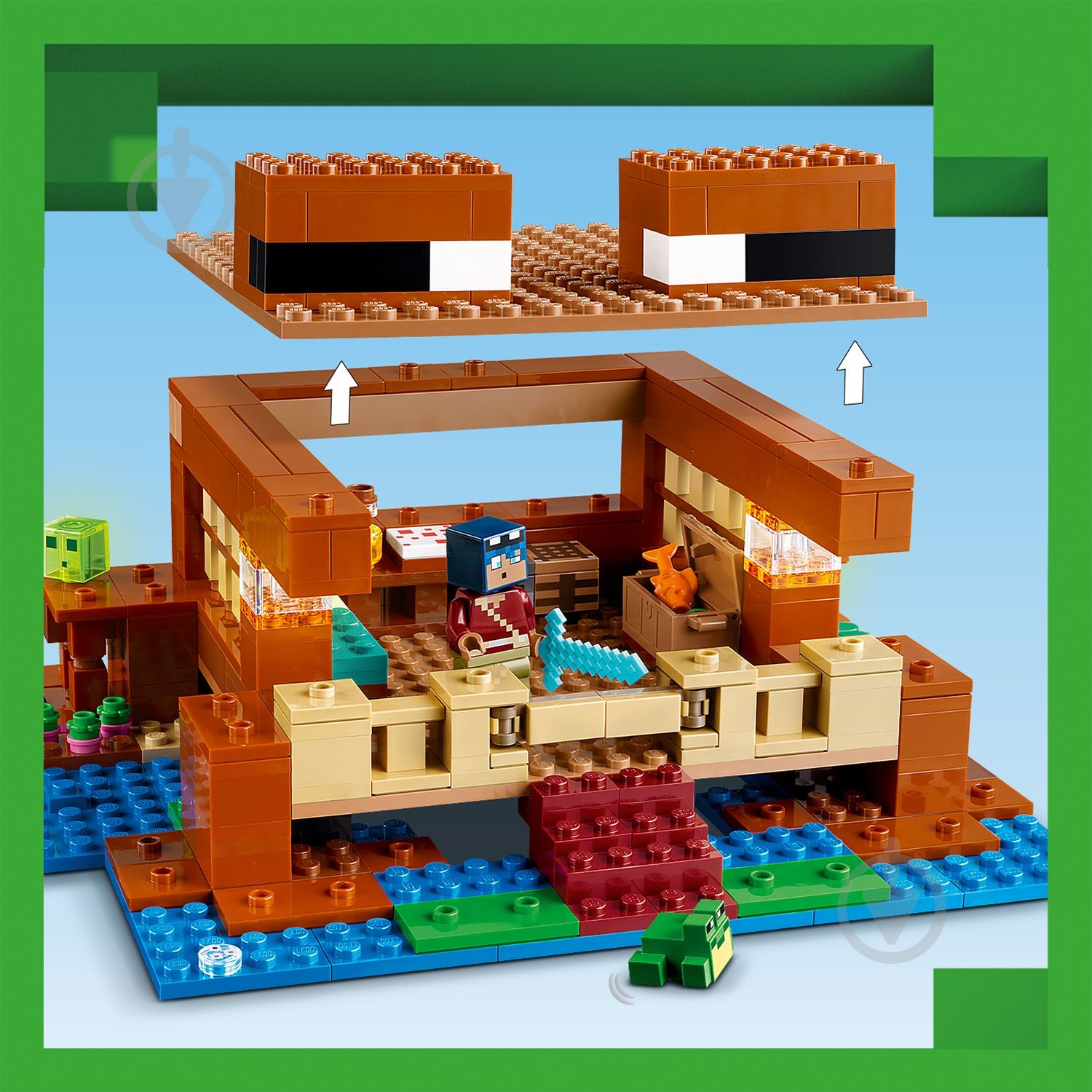 Конструктор LEGO Minecraft Дом в форме лягушки 21256 - фото 7 Конструктор LEGO Minecraft Дом в форме лягушки 21256 - фото 7