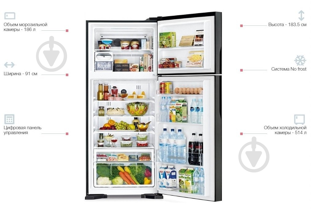 Холодильник Hitachi R-V910PUC1KBBK - фото 3