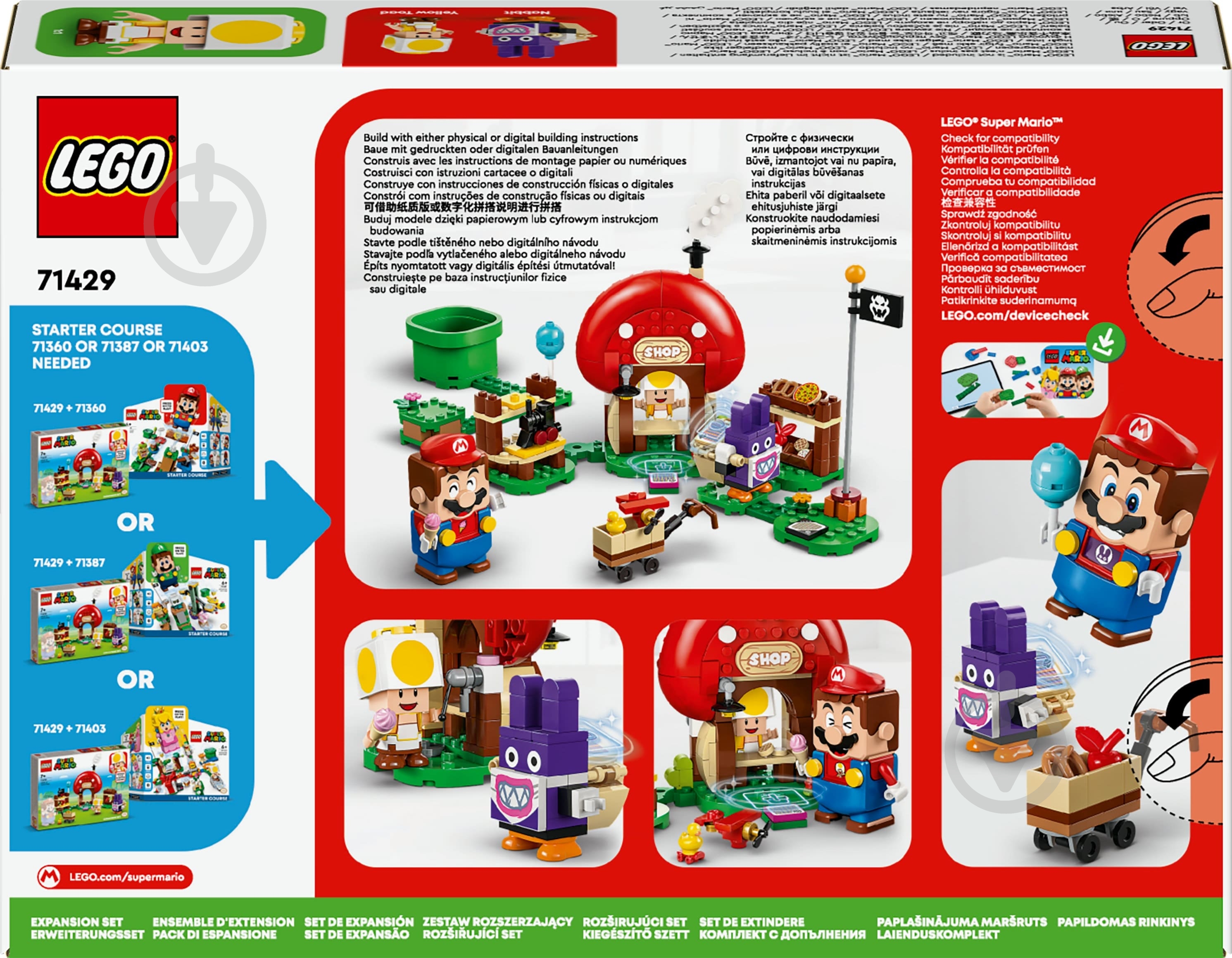 Конструктор LEGO Super Mario Nabbit в магазине Toad. Дополнительный набор 71429 - фото 2