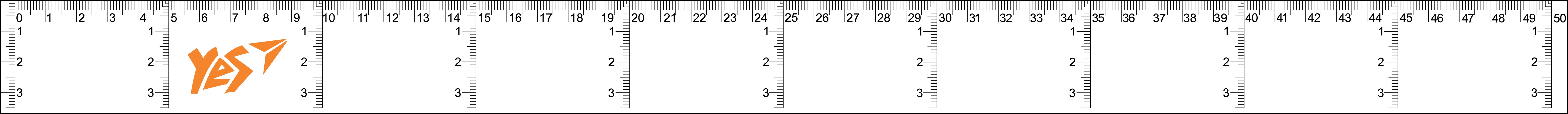 Линейка 50 см прозрачная YES - фото 1