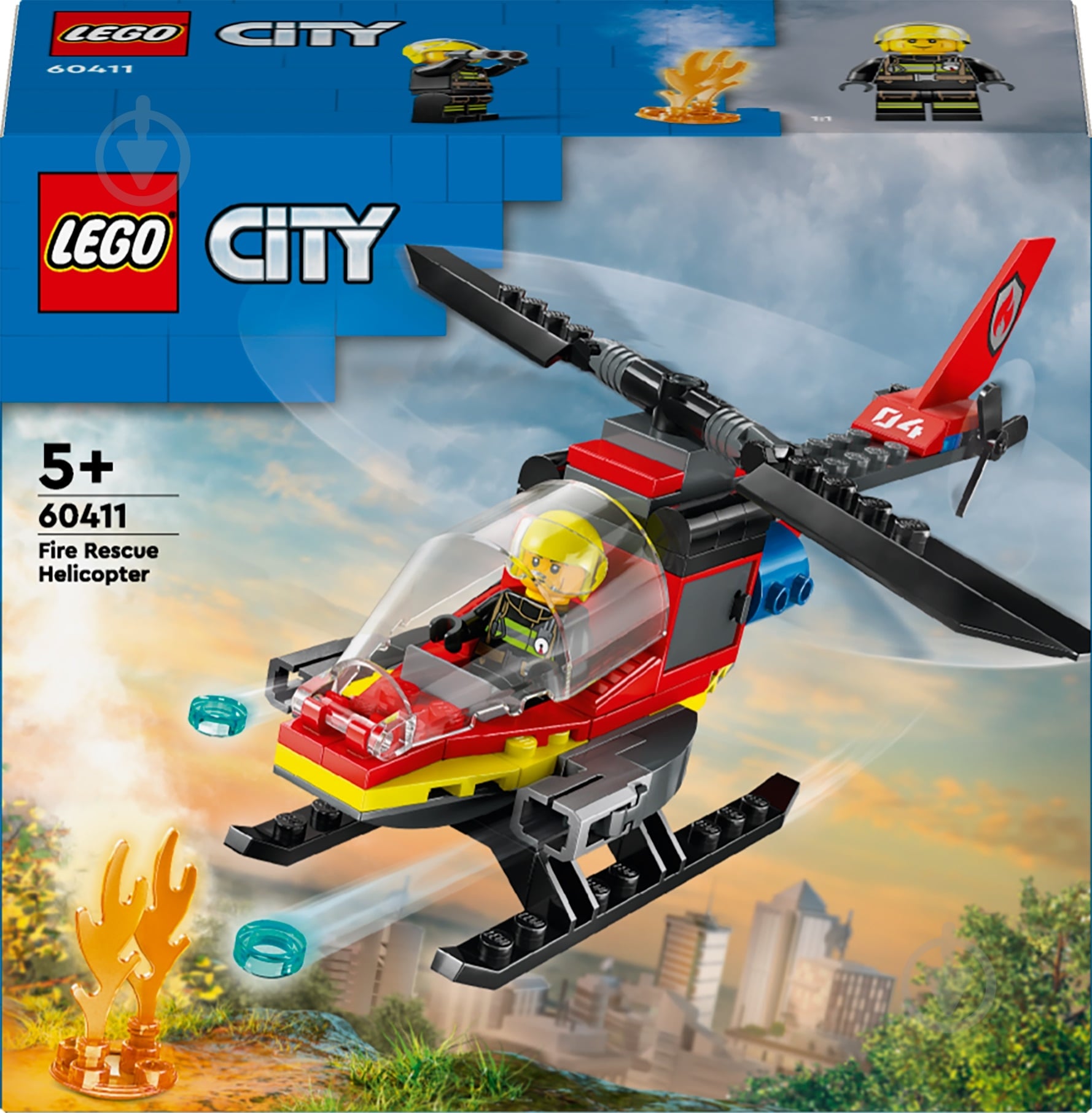ᐉ Конструктор LEGO City Пожежний рятувальний гелікоптер 60411