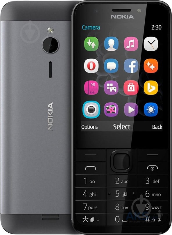 Мобильный телефон Nokia 230 Dual Sim dark silver - фото 1