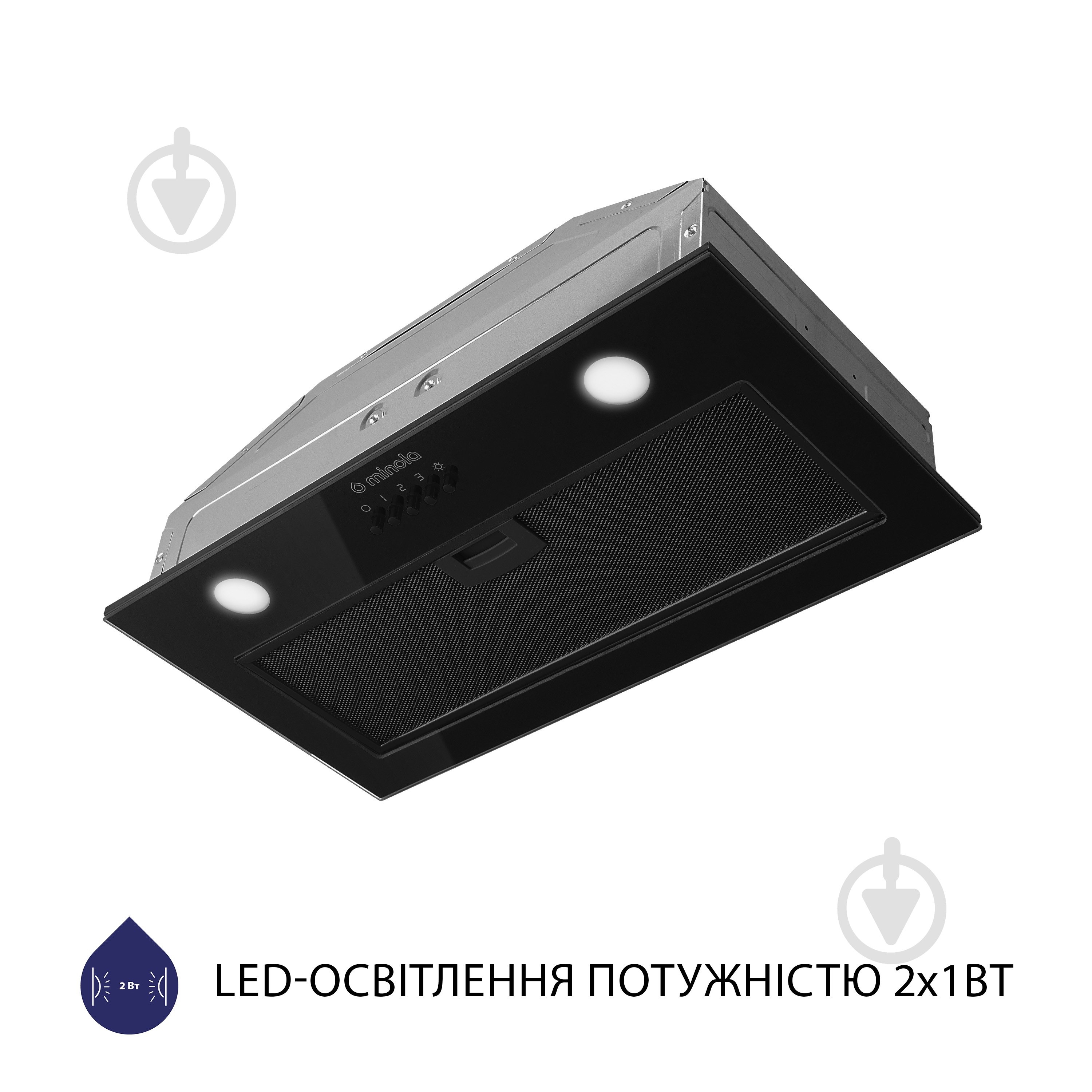 Витяжка Minola HBI 52622 BL GLASS 700 LED повновбудовувана - фото 3