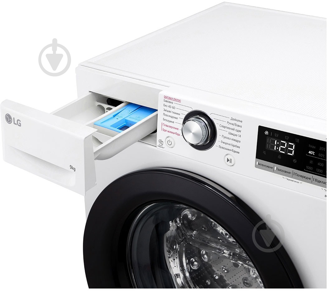 Стиральная машина LG F4V3VS6WW + сушильная машина DC90V5V0W + планка LG DK1W - фото 11