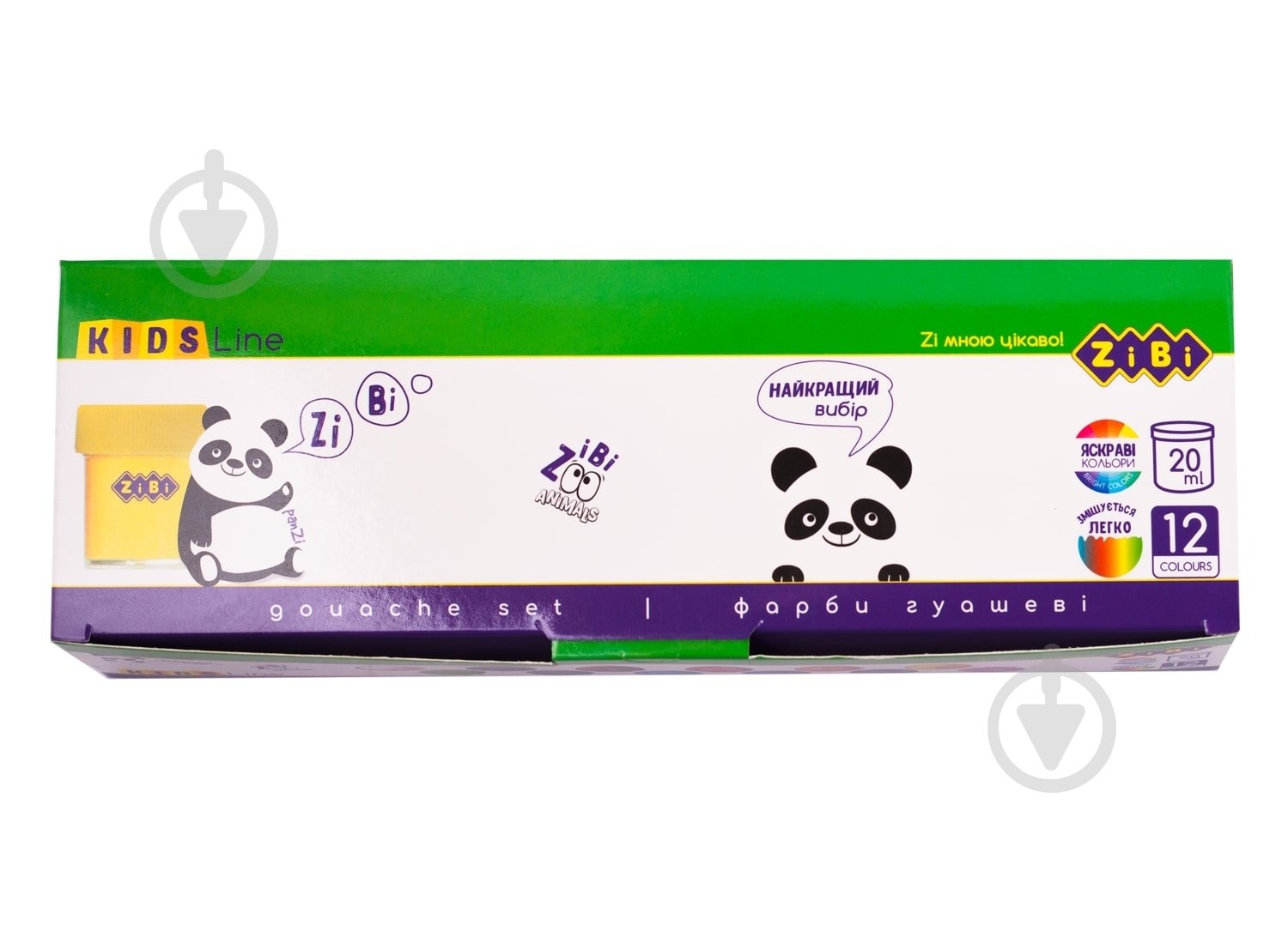 Фарба гуашева Kids Line 12 кольорів 20 мл ZB.6604 ZiBi - фото 1