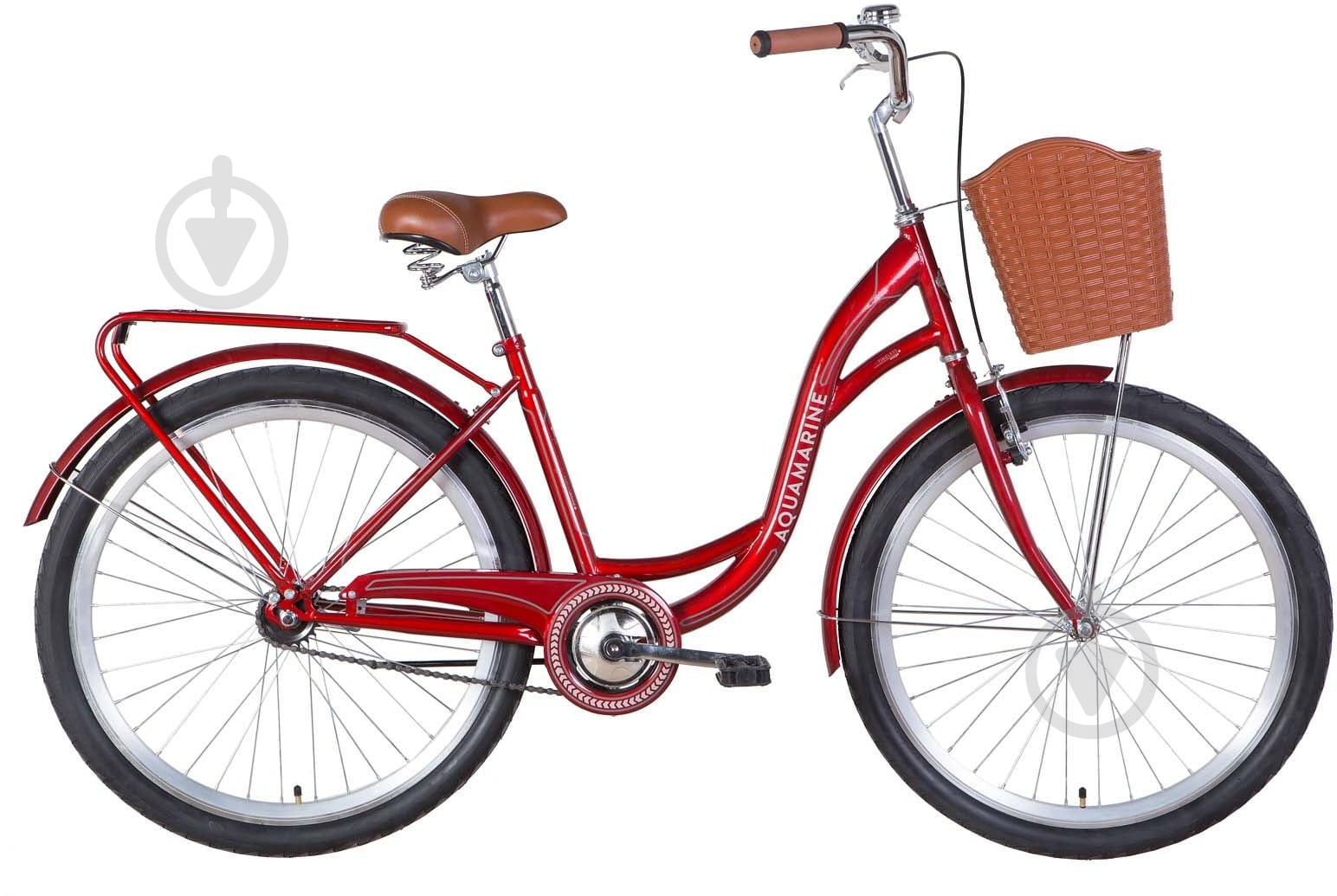 Велосипед Dorozhnik 26" 17"(43 см) AQUAMARINE OPS-D-26-164 бордовый - фото 1