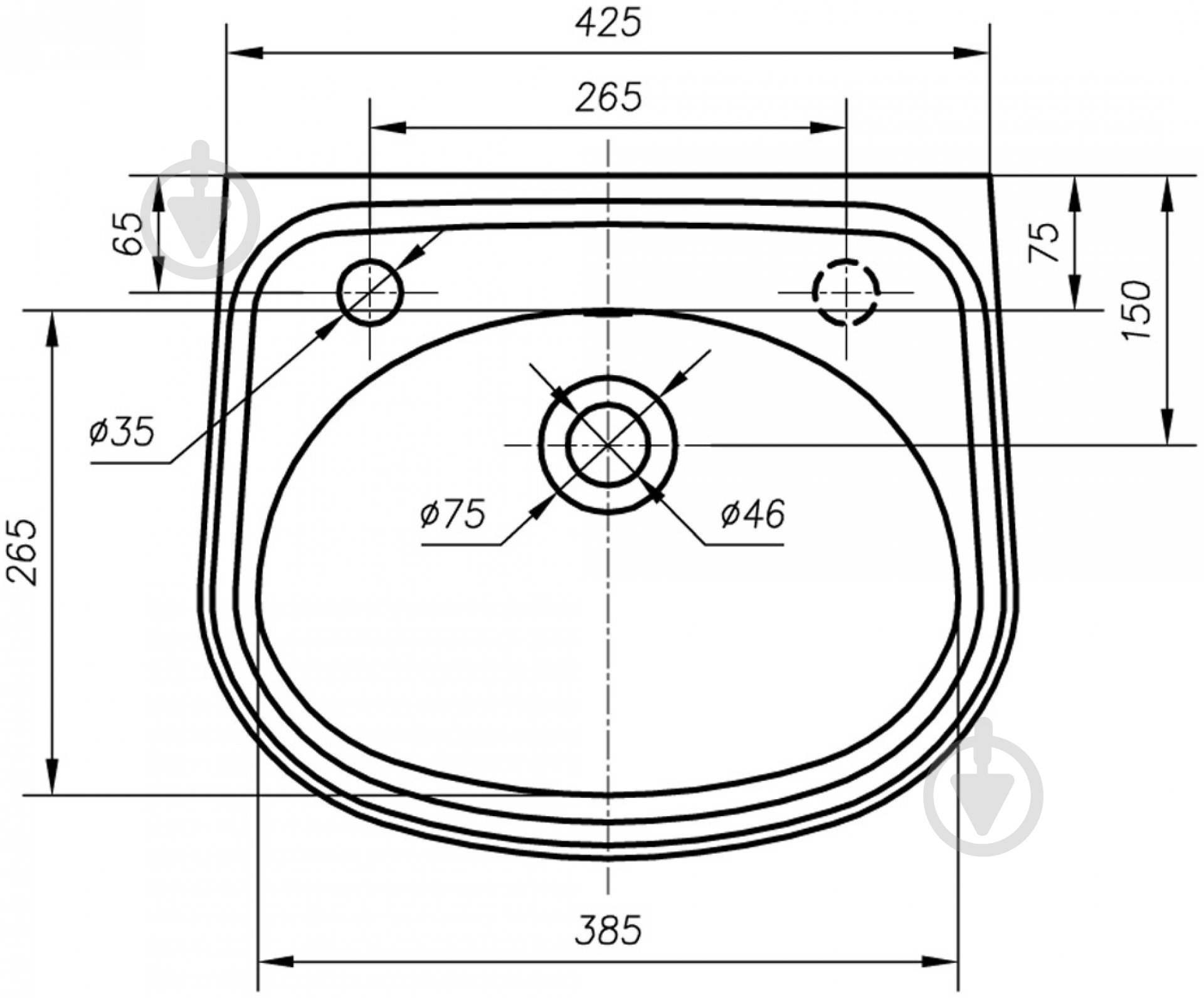 Умывальник Colombo Элегант 40 S07234500 - фото 5 Умывальник Colombo Элегант 40 S07234500 - фото 5