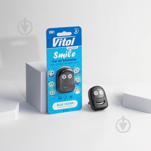 Ароматизатор на дефлектор Vitol Smile Blue Ocean VS01 - фото 2