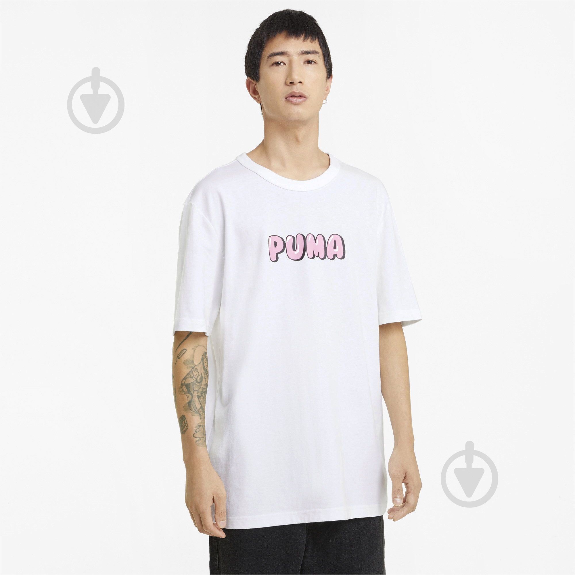 Футболка Puma Downtown Graphic Tee 53089902 р.L белый - фото 1