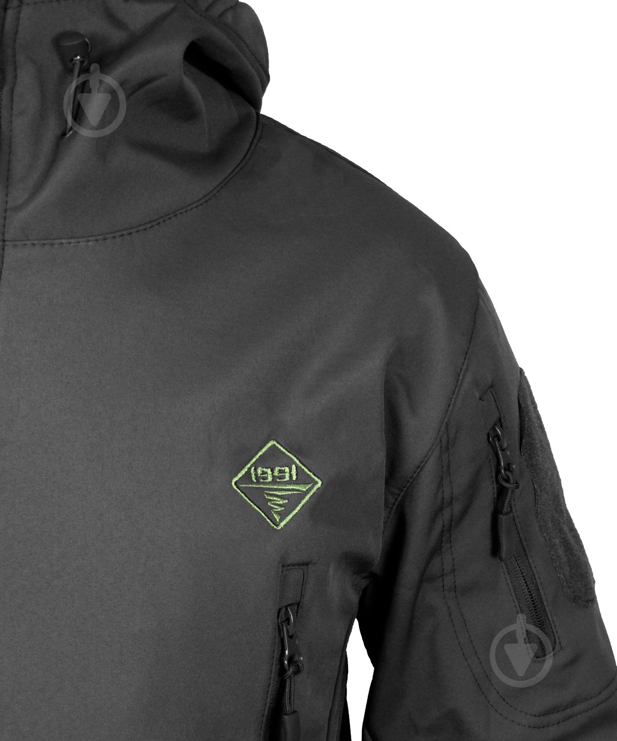 Куртка 1991 ТМ тактическая влагозащитная SoftShell, Black 34123-JA-01-B-2XL р.XXL - фото 4