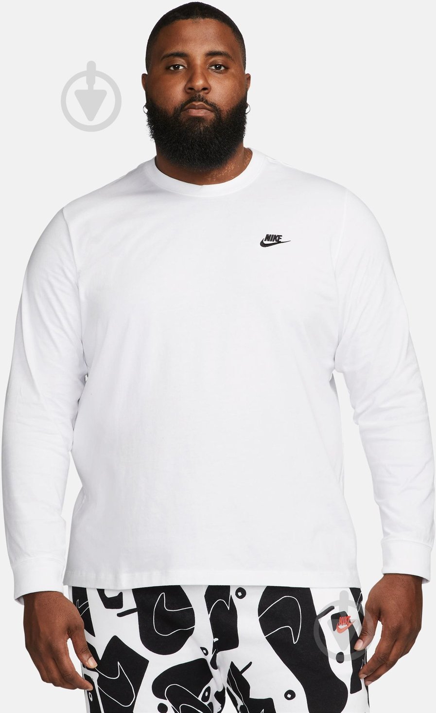 Футболка Nike NS CLUB TEE - LS AR5193-100 р.S белый - фото 4 Футболка Nike NS CLUB TEE - LS AR5193-100 р.S белый - фото 4