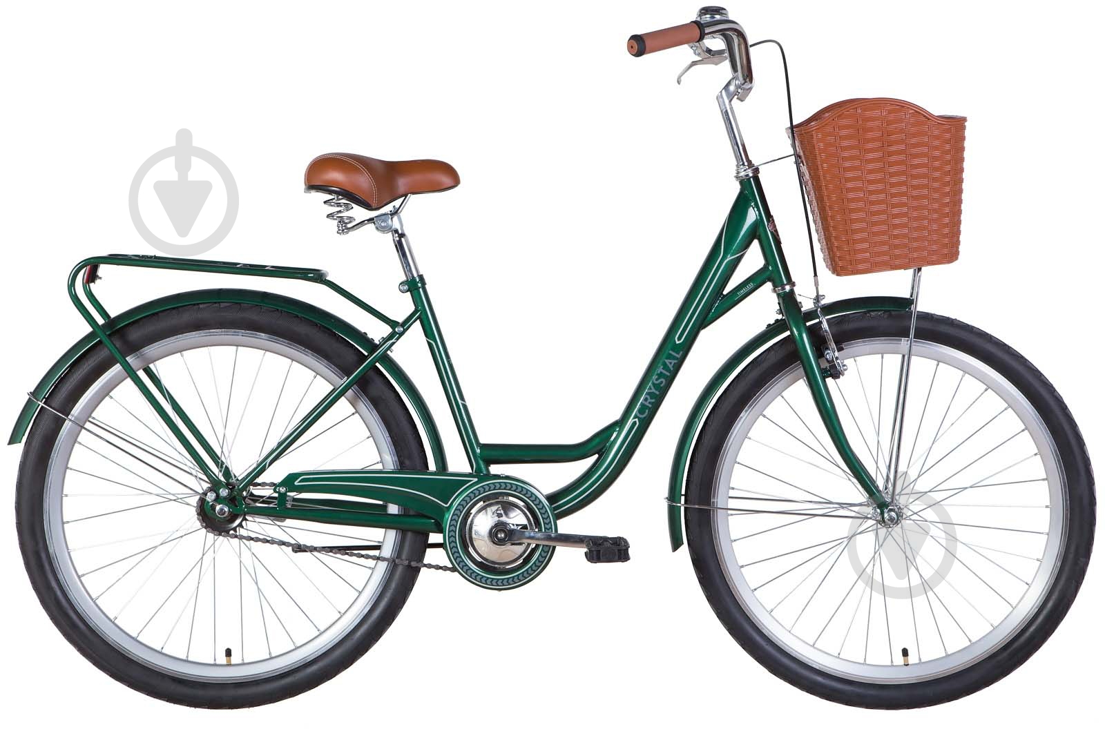 Велосипед Dorozhnik 26" 17"(43 см) CRYSTAL OPS-D-26-168 зелено-сірий - фото 1