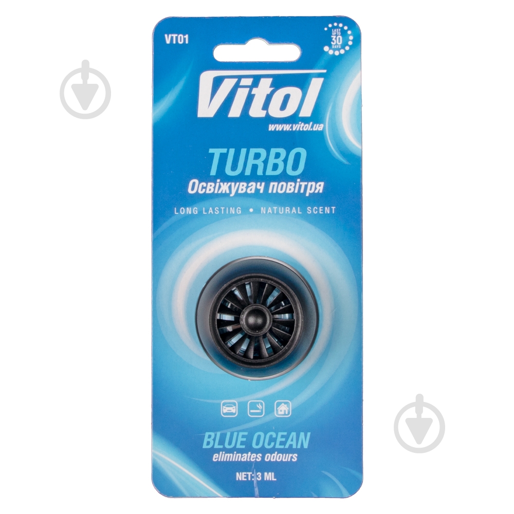 Ароматизатор на дефлектор Vitol Blue Ocean - фото 1 Ароматизатор на дефлектор Vitol Blue Ocean - фото 1