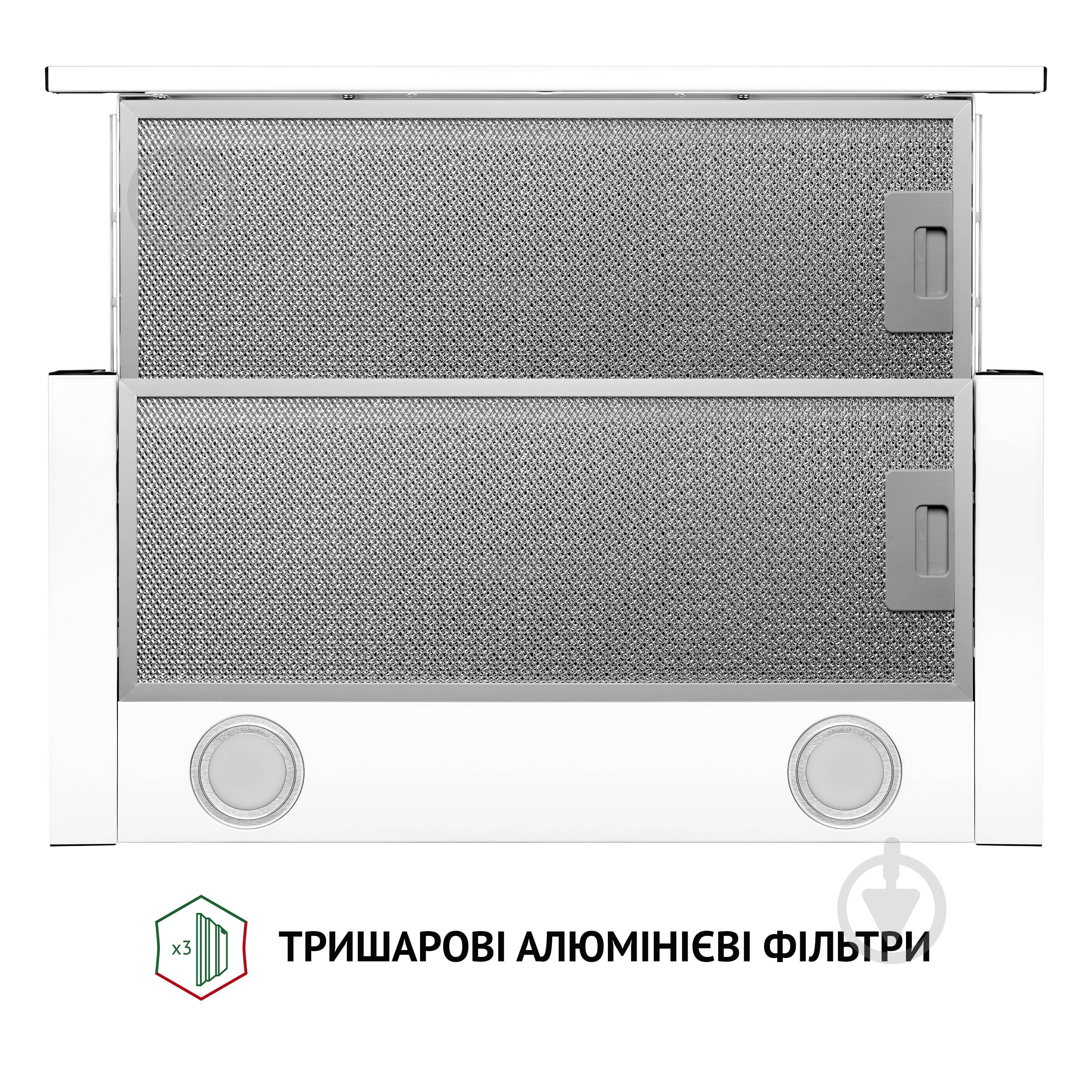 Витяжка Perfelli TL 6212 WH 700 LED телескопічна - фото 7
