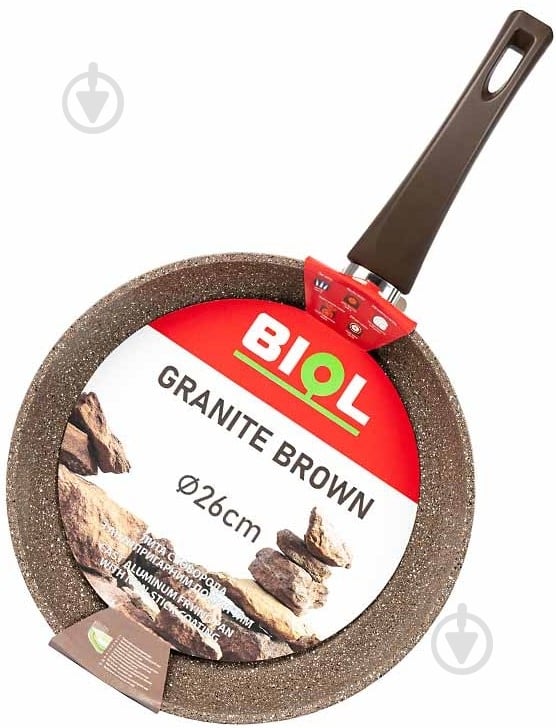 Сковорода Biol Граніт Браун 22 см 2213P - фото 1