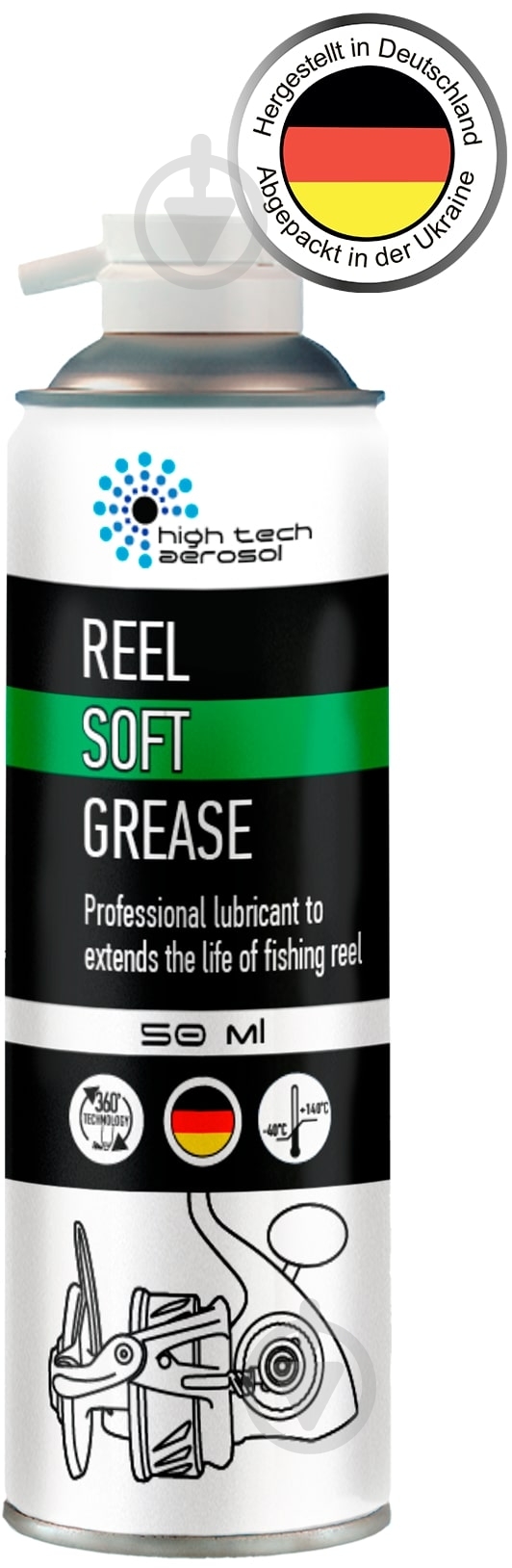 Мастило High Tech Aerosol для риболовних котушок Reel Soft Grease 50 ml - фото 1