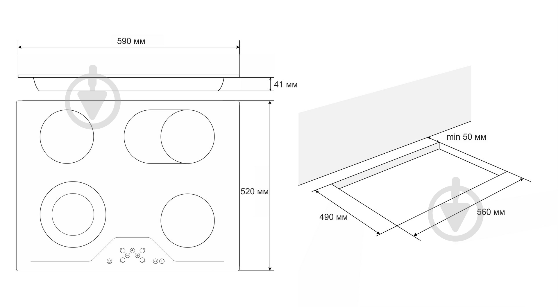 Варочная поверхность электрическая OLIVIA 60 WH V - фото 15