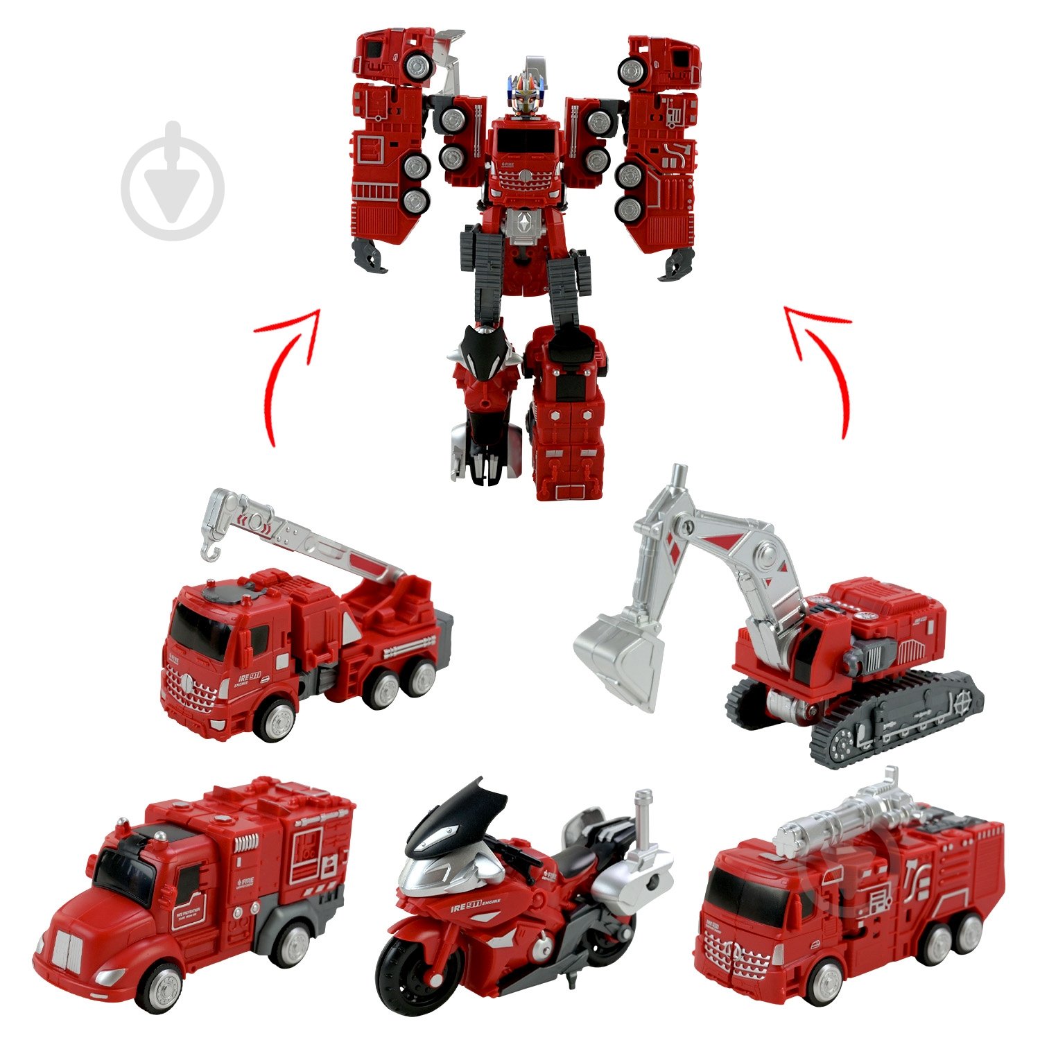 Робот-трансформер Shantou Пожарная спецтехника 5 в 1 788-92Y - фото 2