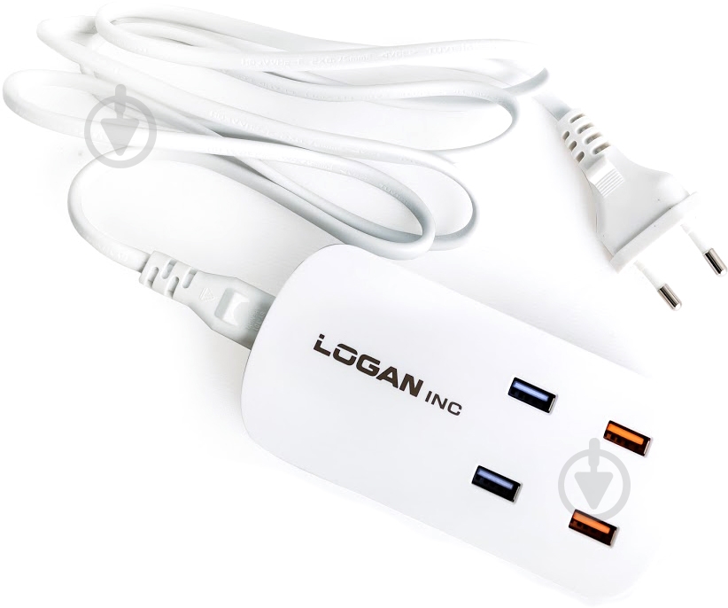 Сетевое зарядное устройство Logan CHC-4 White - фото 2