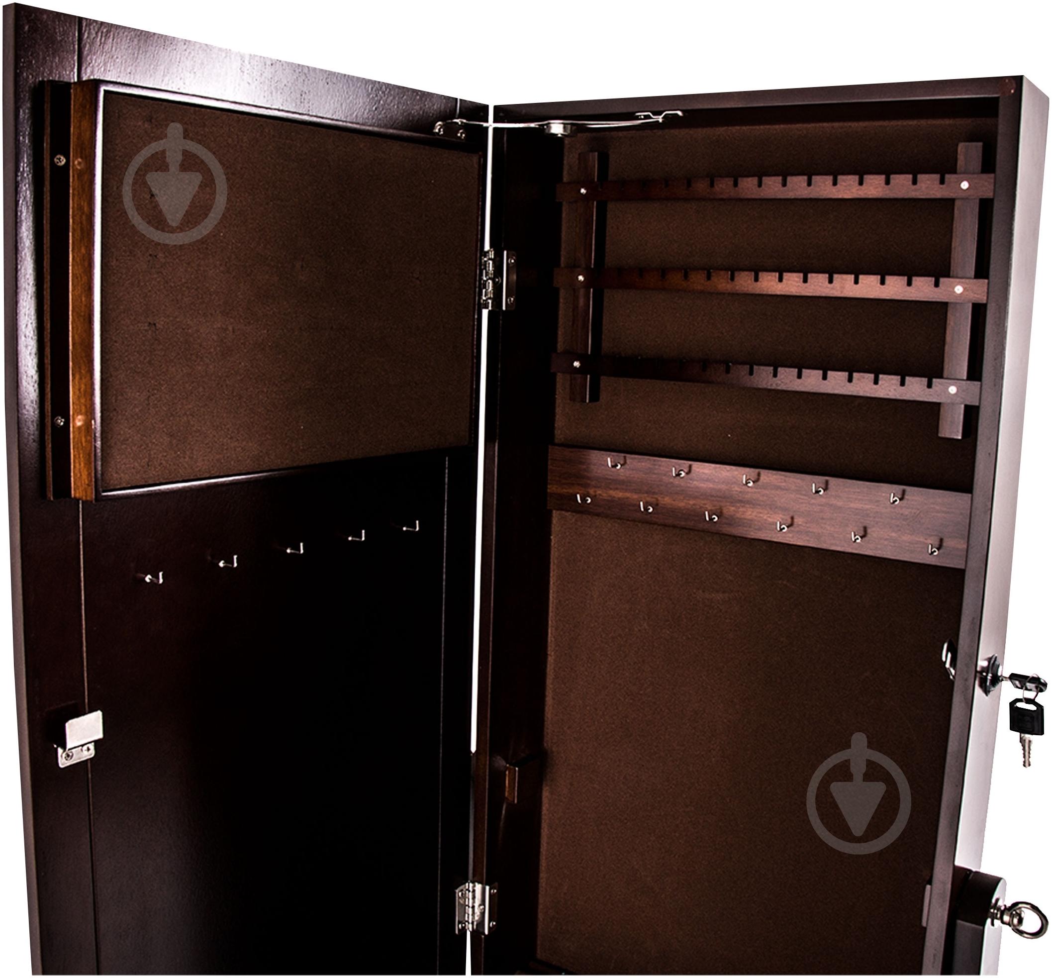 Зеркало с секцией для хранения аксессуаров MDJ04 1530x400x380 мм коричневый - фото 6 Зеркало с секцией для хранения аксессуаров MDJ04 1530x400x380 мм коричневый - фото 6