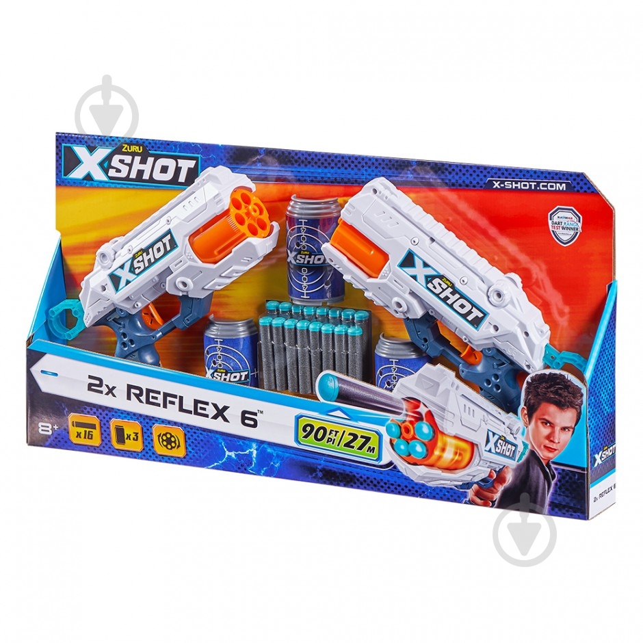 Набор бластеров Zuru X-Shot EXCEL Reflex 6 Double 36434Z - фото 1