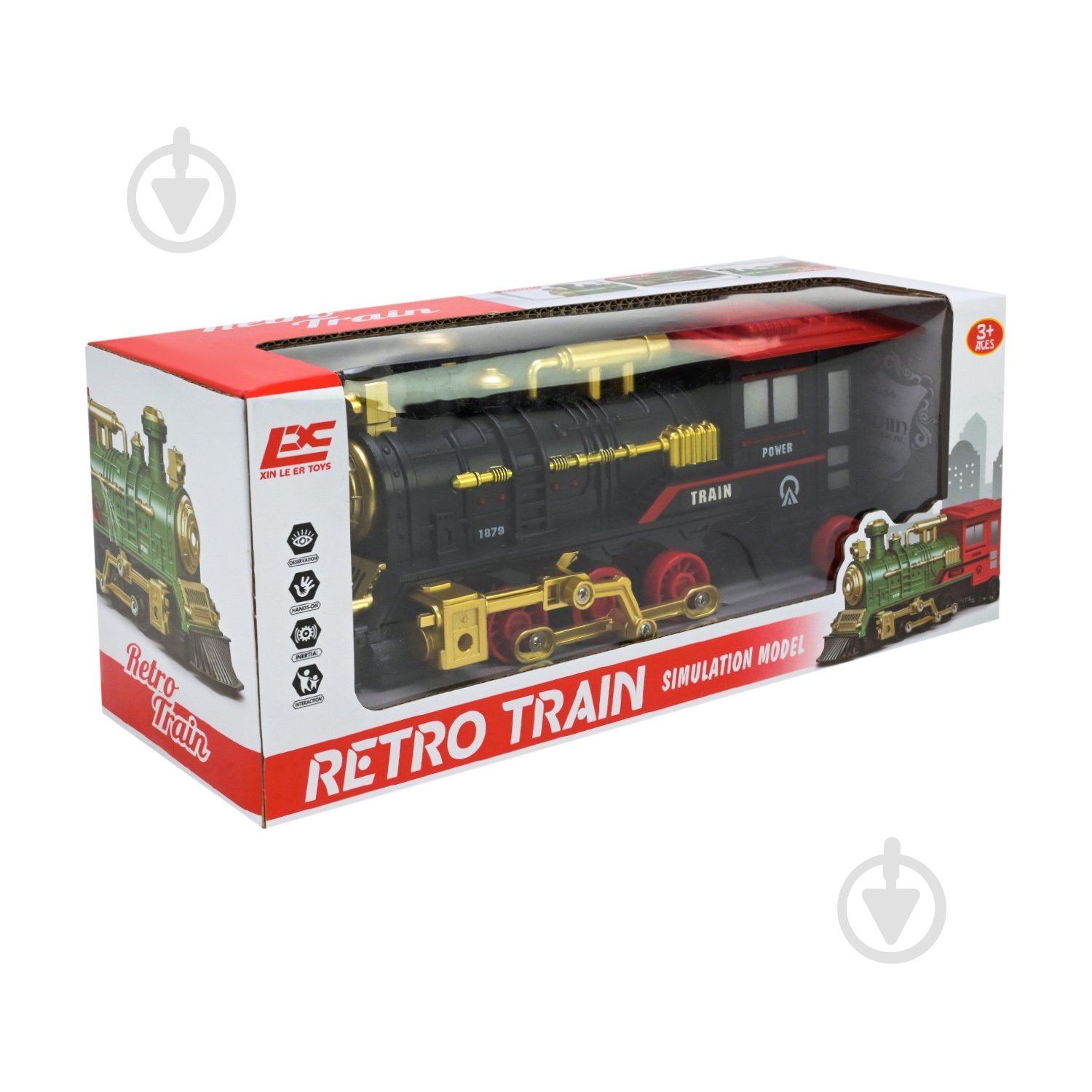 Паровоз інерційний Shantou у стилі ретро 801B - фото 5 Паровоз інерційний Shantou у стилі ретро 801B - фото 5