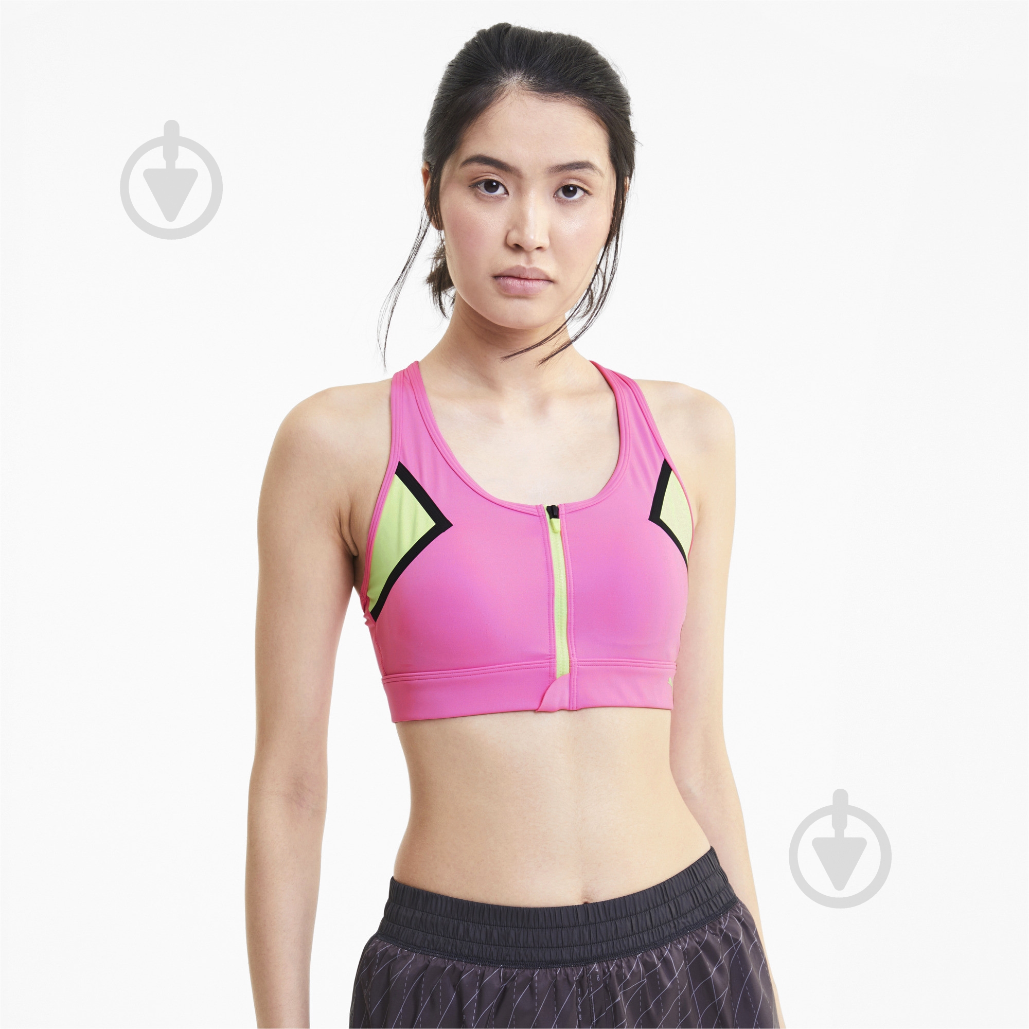Бра Puma High Impact Front Zip Bra 51947003 S розовый - фото 3