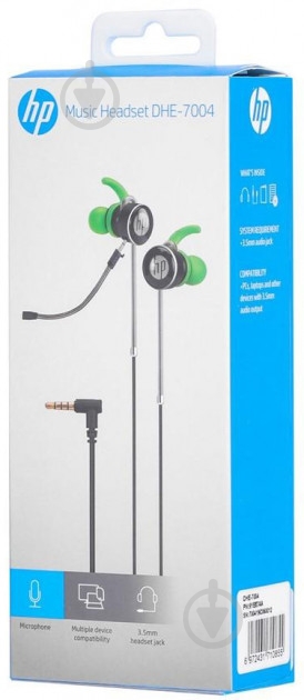 Гарнитура HP Gaming DHE-7004GN green (DHE-7004GN) - фото 5