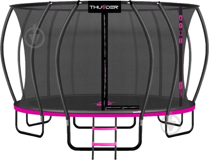 Батут с сеткой и лесенкой Thunder INSIDE-ULTRA-16FT PINK - фото 1