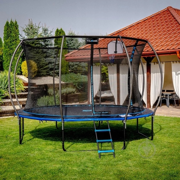 Батут с сеткой и лесенкой Thunder INSIDE-ULTRA-14FT BLUE - фото 8 Батут с сеткой и лесенкой Thunder INSIDE-ULTRA-14FT BLUE - фото 8