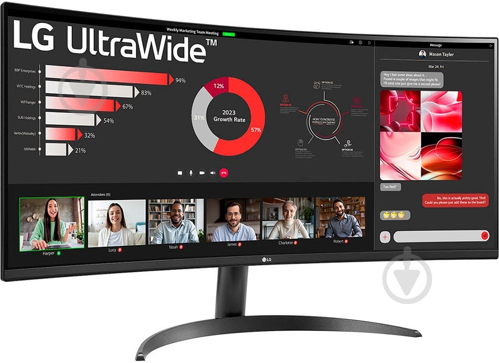 Монитор LG UltraWide 34" (34WR50QK-B) - фото 2 Монитор LG UltraWide 34" (34WR50QK-B) - фото 2