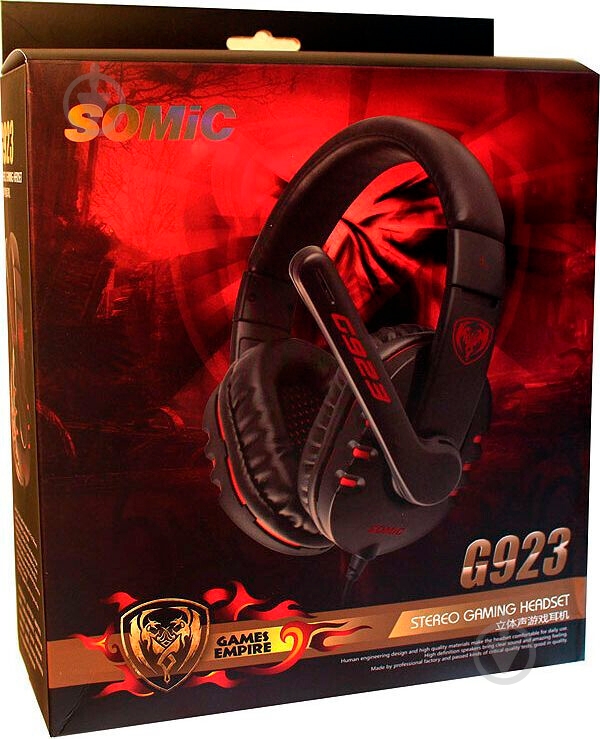 Гарнитура Somic G923 black/red (9590009768) - фото 6