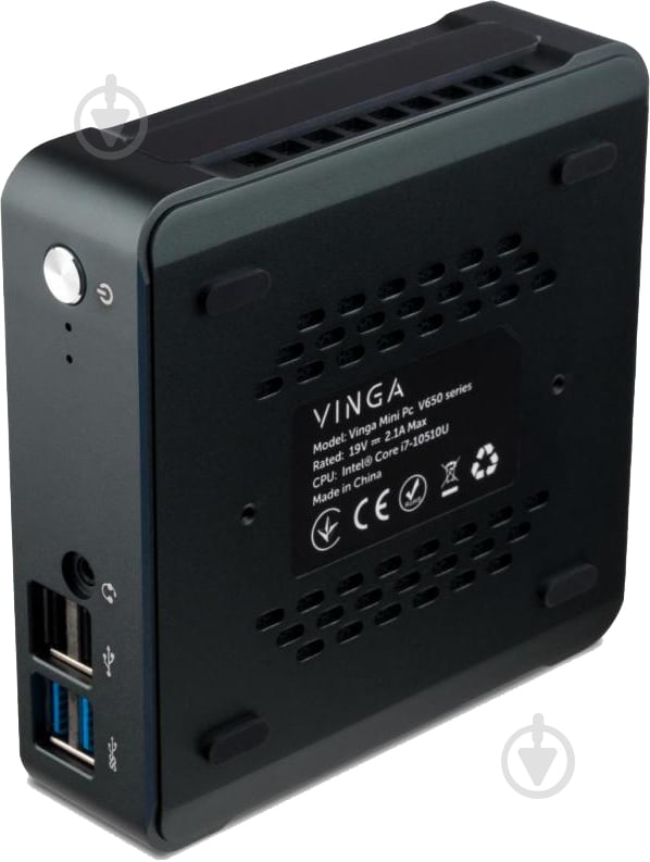 Компьютер Vinga Mini PC V600 (V6008565U.16256W1H) black - фото 2