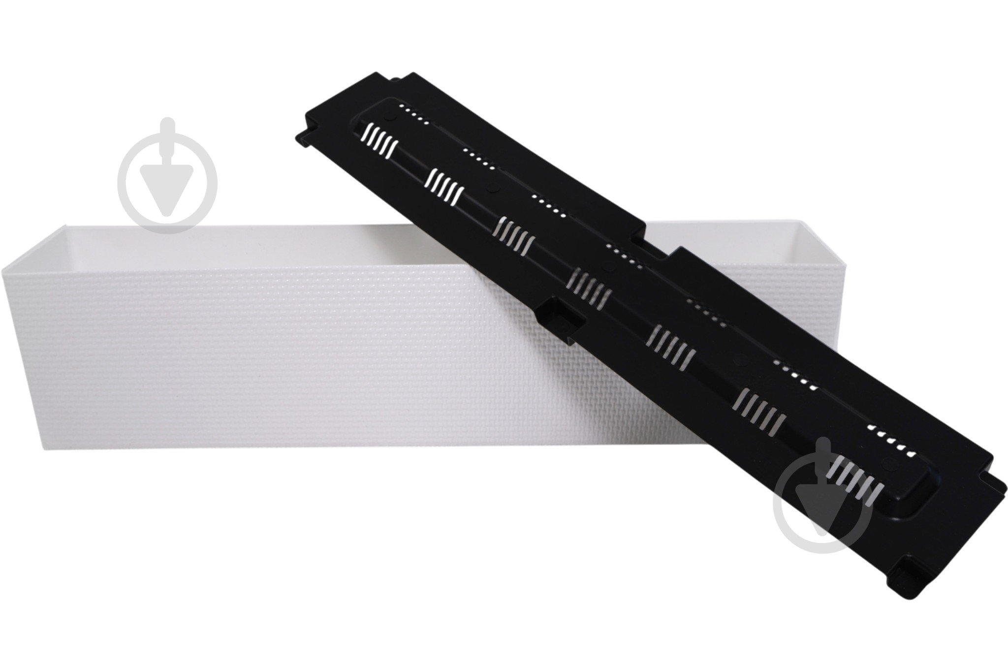 Ящик балконный пластик КАННА со вставкой прямоугольный белый ММ-Пласт (Bp40wh) - фото 1 Ящик балконный пластик КАННА со вставкой прямоугольный белый ММ-Пласт (Bp40wh) - фото 1