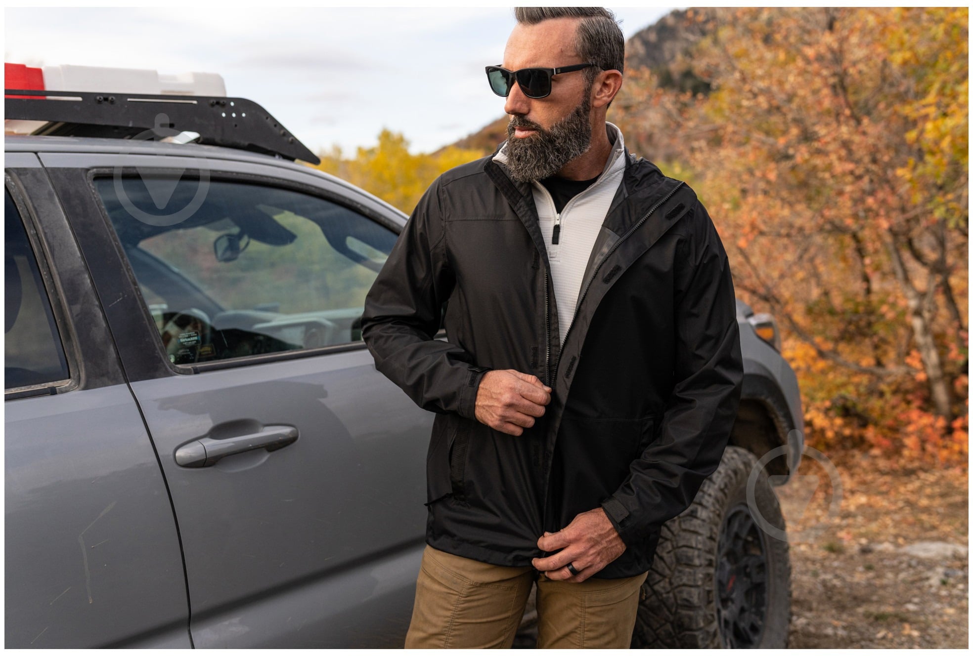 Куртка чоловіча демісезонна 5.11 Tactical штормова Exos Rain Shell 48370-019 48370-019 р.XXL [019] Black - фото 13