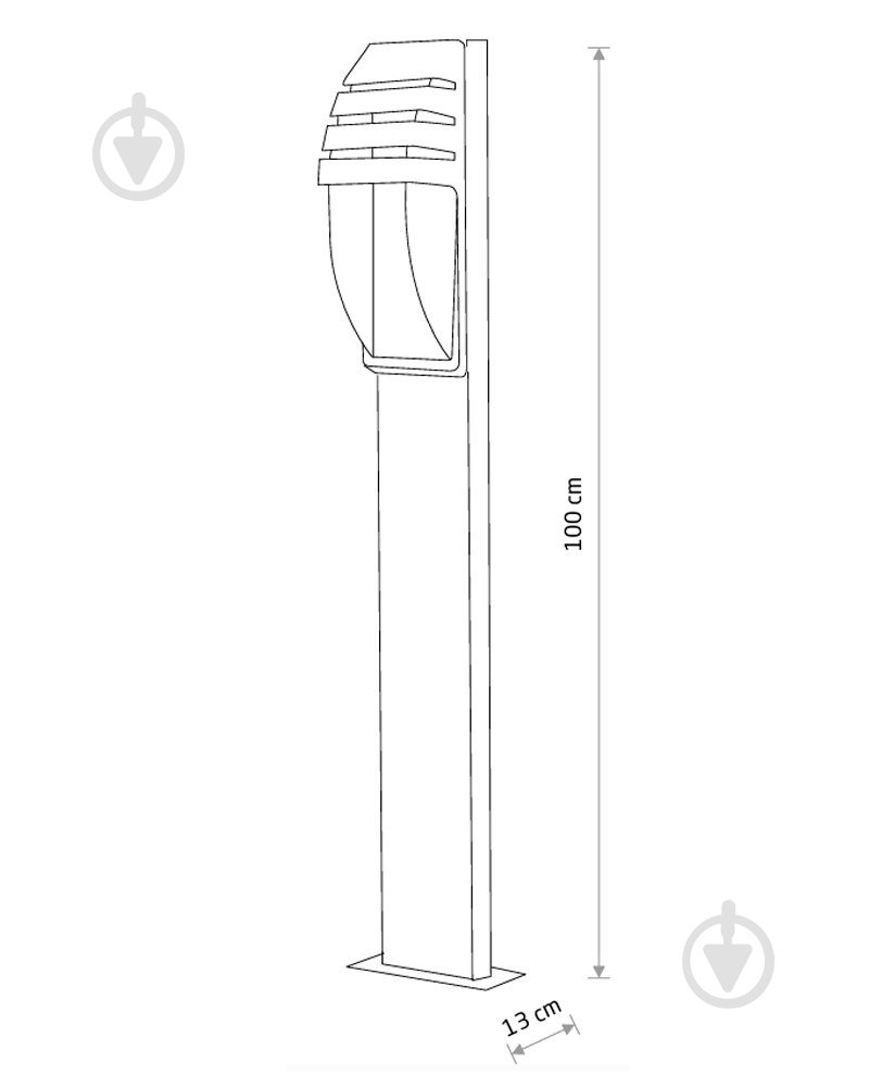 Стовп Nowodvorski Mistral E27 23 Вт IP44 графітовий 3394 - фото 7