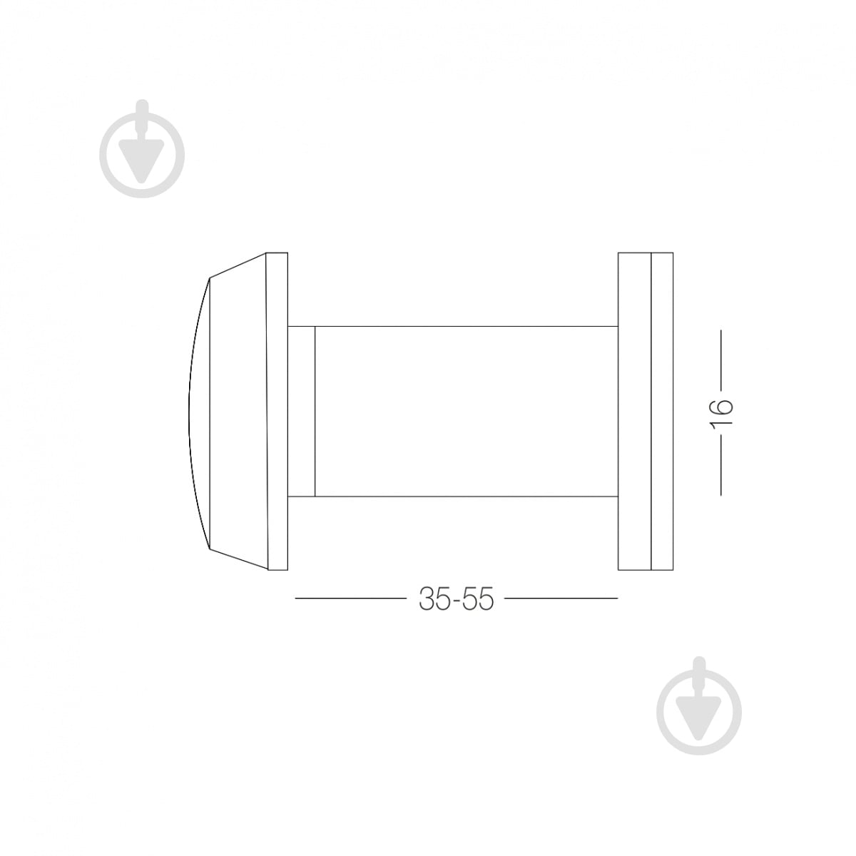 Глазок дверной DV35-55/16 35-55 мм - фото 5
