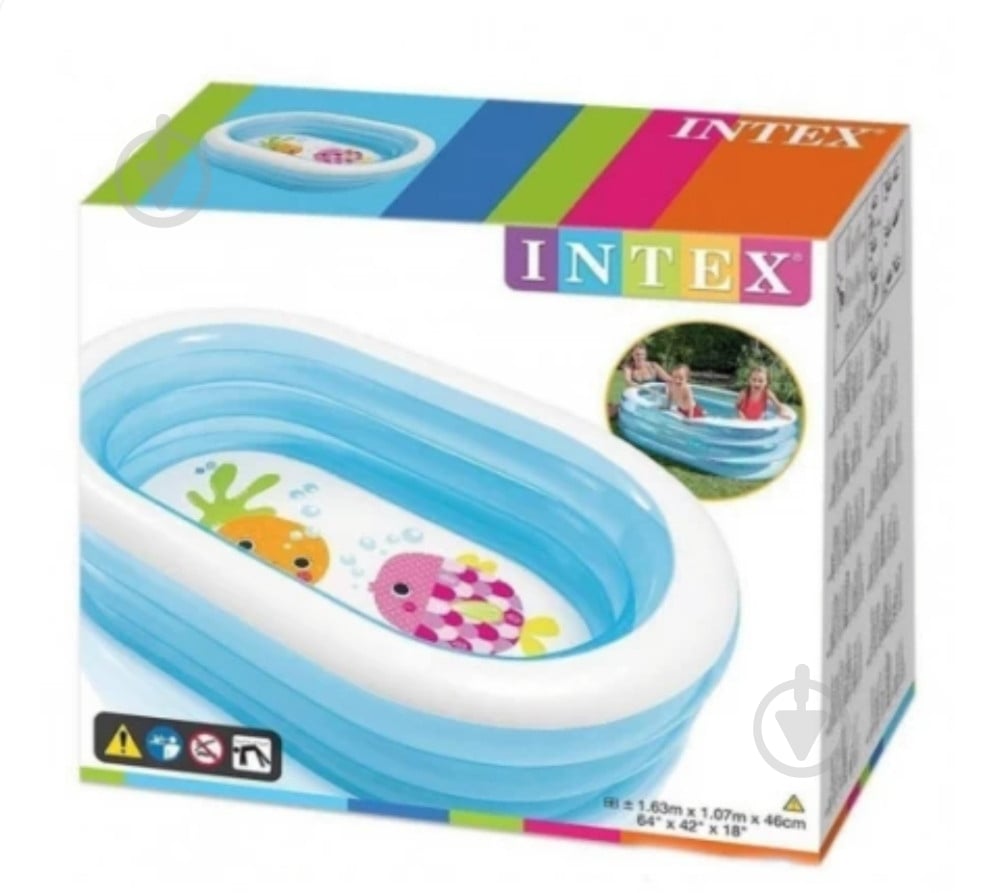 Бассейн надувной Intex Кит 1,63х1,07 м - фото 2