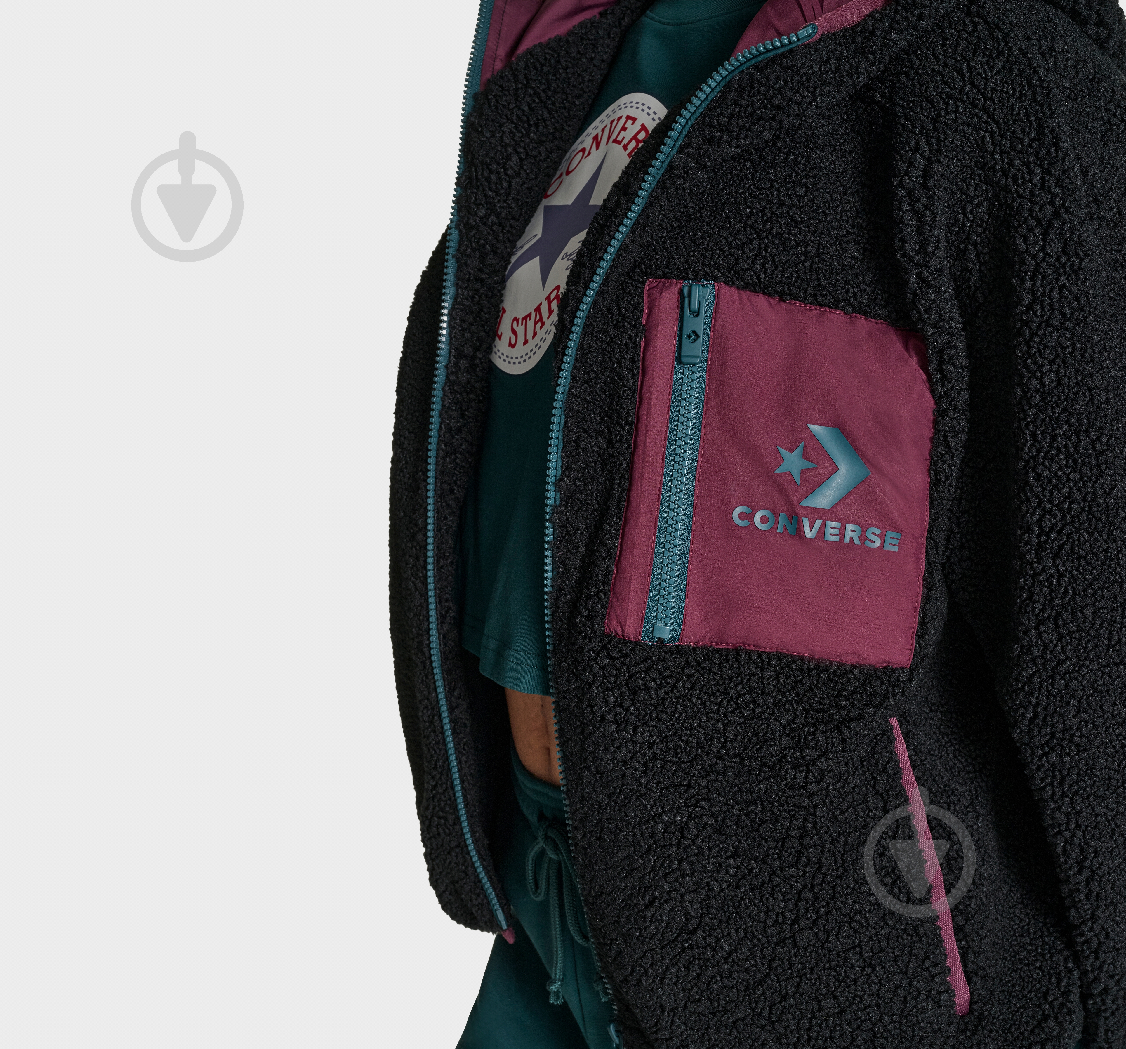 Куртка Converse STAR CHEVRON SHERPA CVW5J006-BLK р.S - фото 5