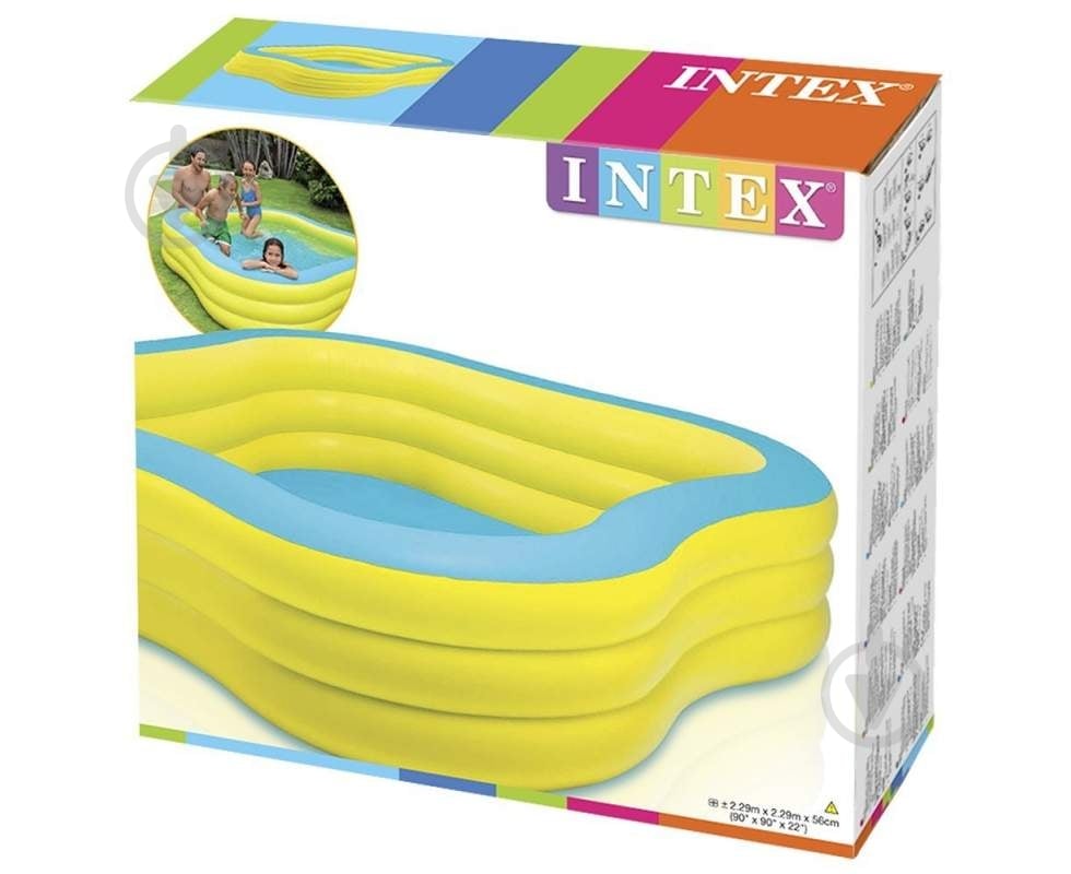 Бассейн надувной Intex 229x229x56 см в ассортименте 57495 - фото 3