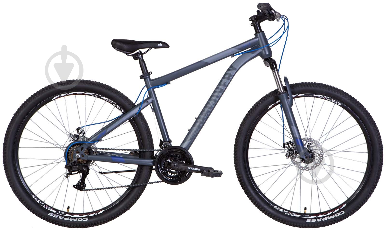 Велосипед Discovery 27,5" 19.5"(50 см) TREK OPS-DIS-27.5-035 серо-синий - фото 1