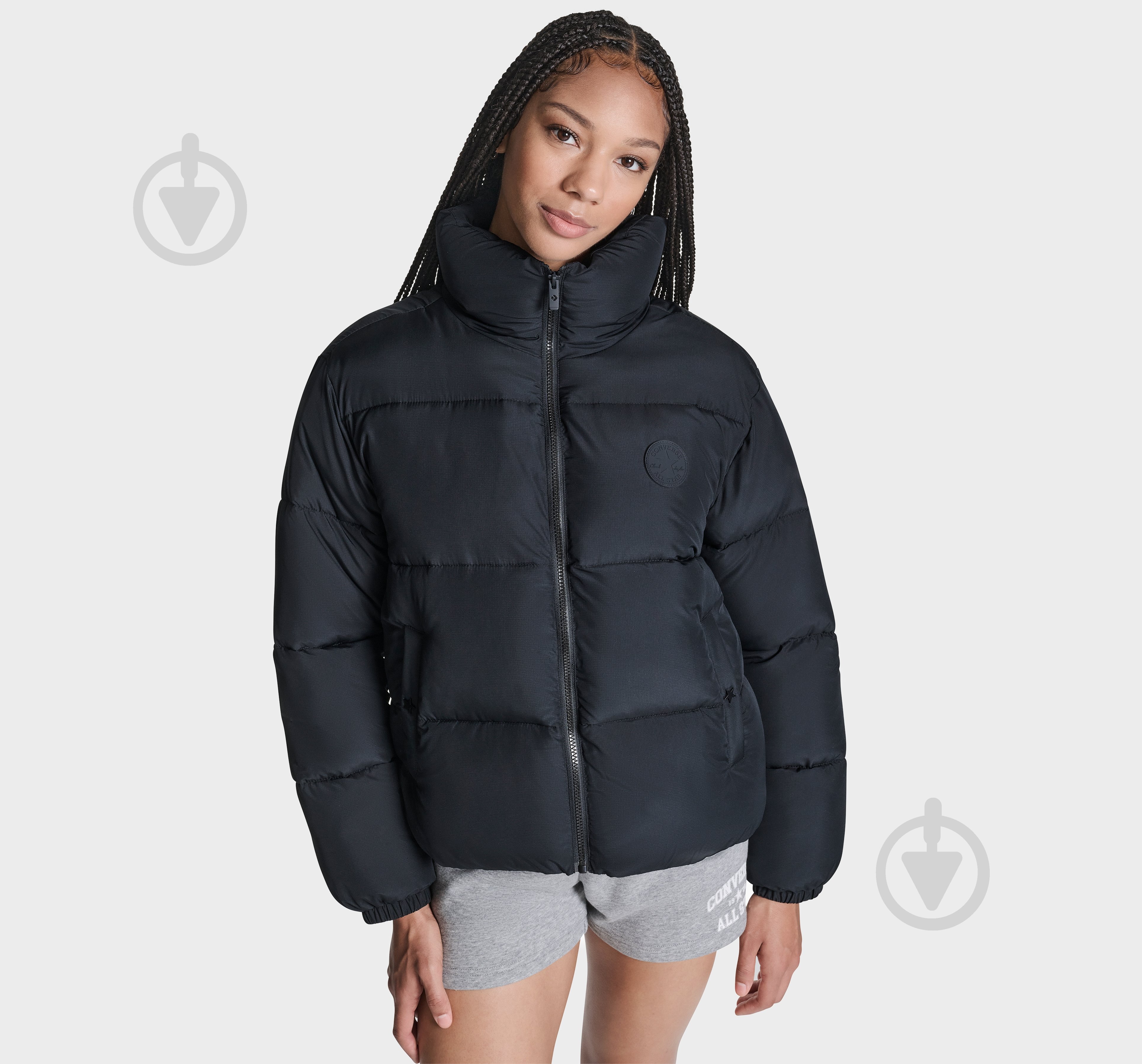 Куртка Converse QUILTED PUFFER JACKE CVW5J002-BLK р.L - фото 2