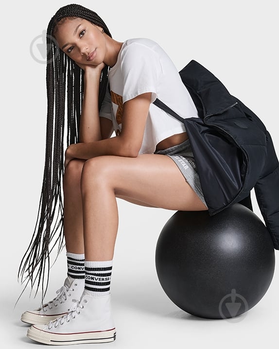 Куртка Converse QUILTED PUFFER JACKE CVW5J002-BLK р.S - фото 8