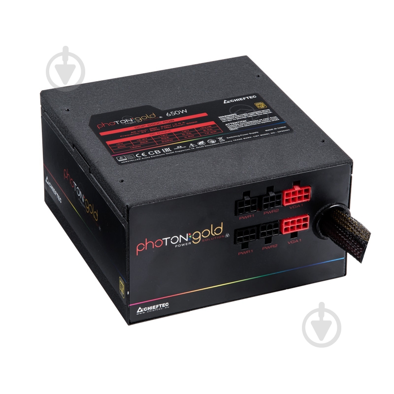 Блок питания Chieftec Photon Gold GDP-650C-RGB 650 Вт - фото 1