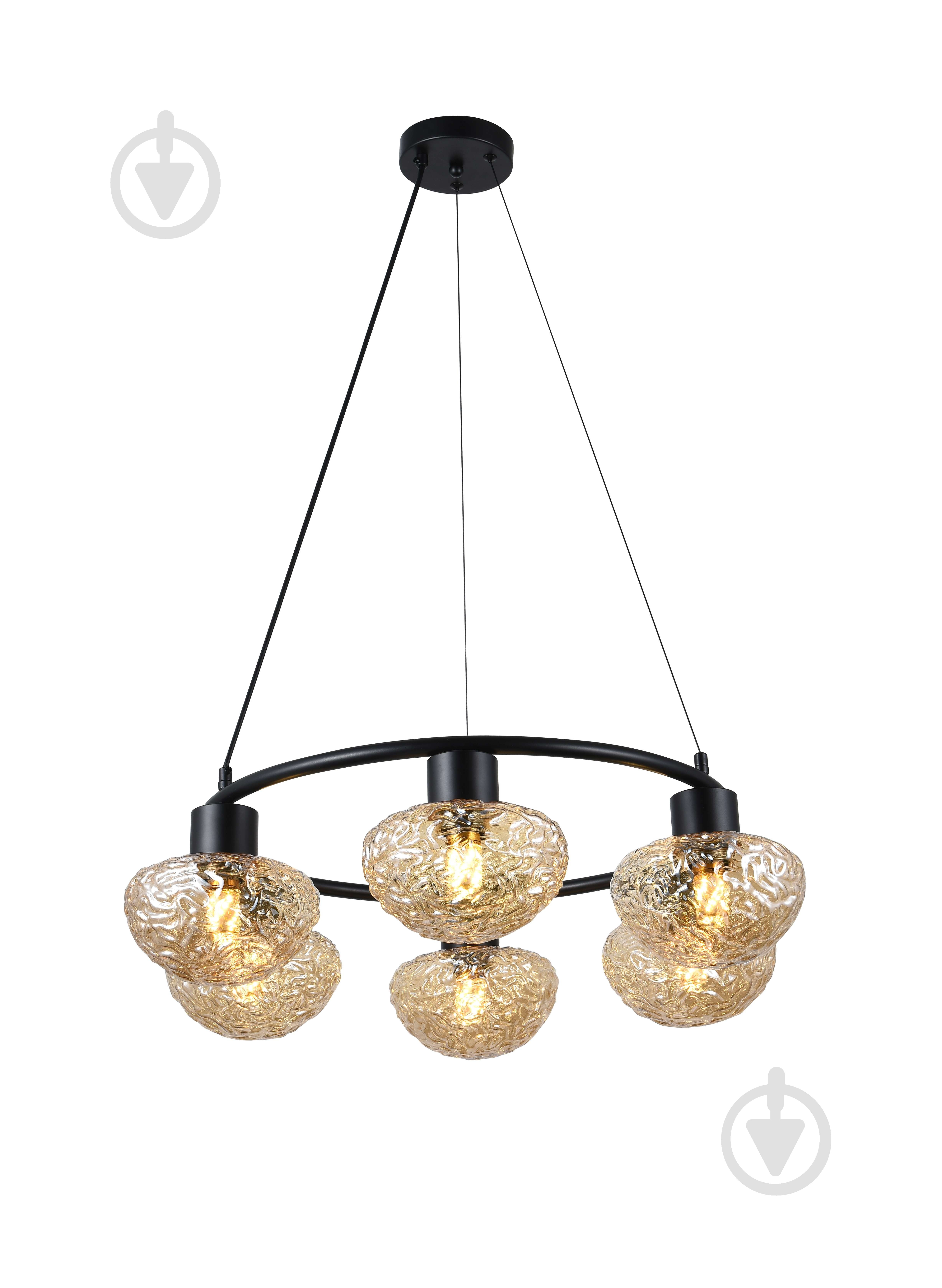 Люстра Sensio Elystrum 6x40 Вт E27 черный LS-07805/6B-40W - фото 1