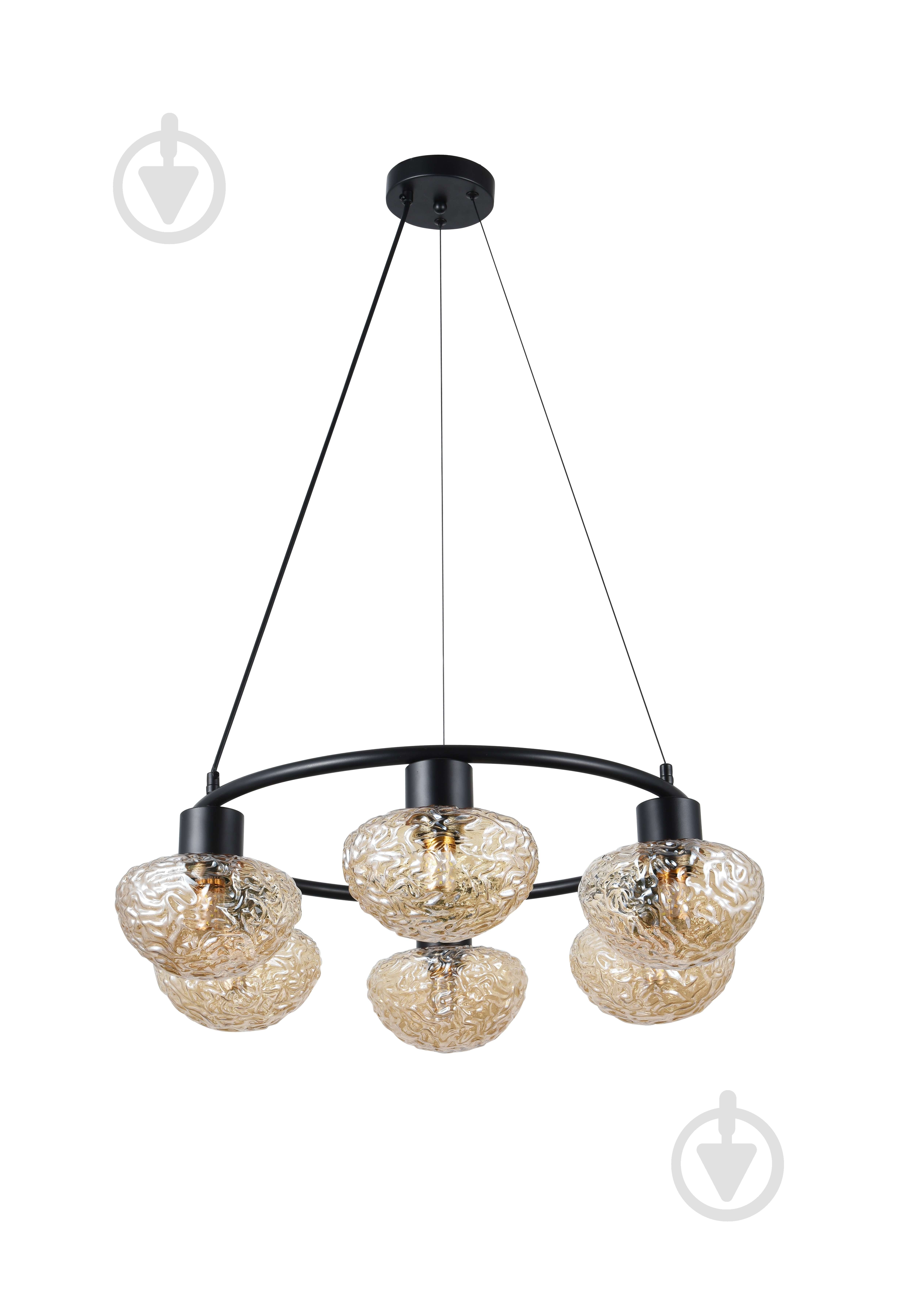 Люстра Sensio Elystrum 6x40 Вт E27 черный LS-07805/6B-40W - фото 2