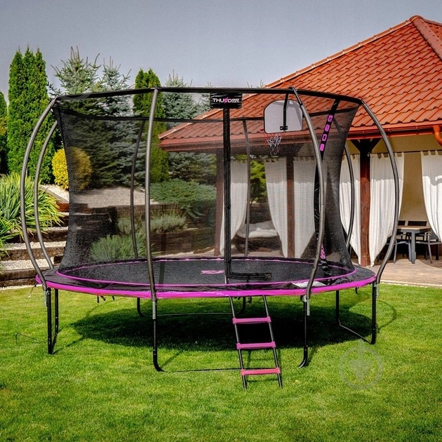 Батут с сеткой и лесенкой Thunder INSIDE-ULTRA-12FT PINK - фото 8 Батут с сеткой и лесенкой Thunder INSIDE-ULTRA-12FT PINK - фото 8
