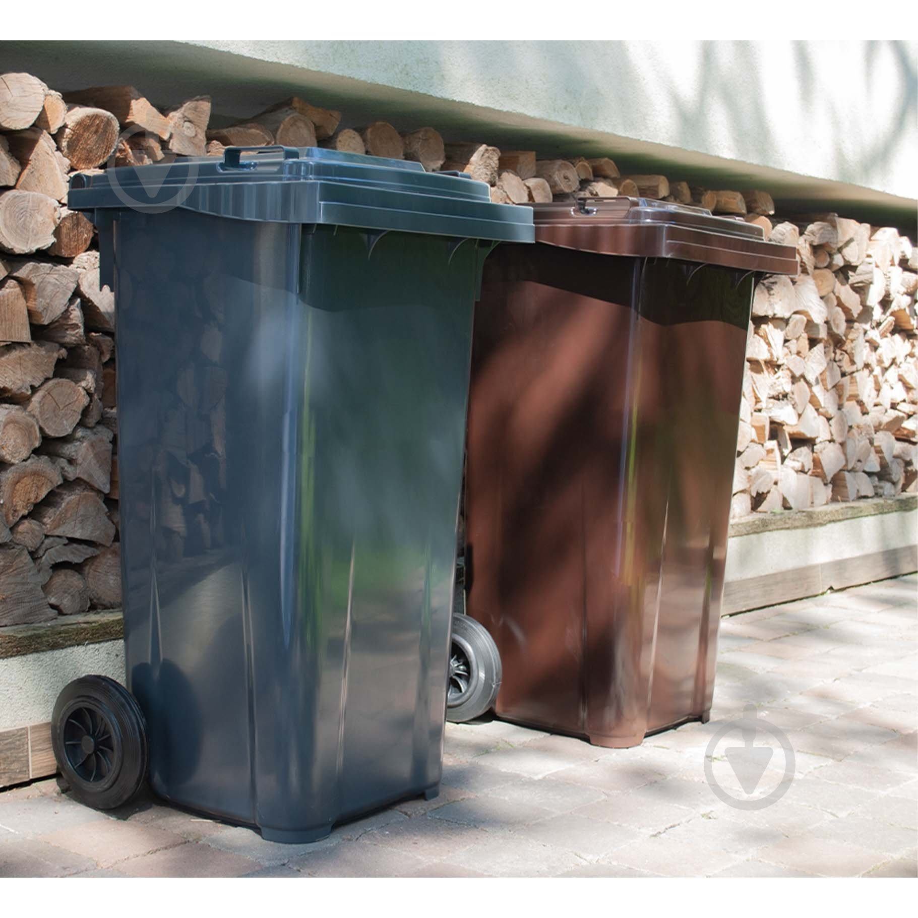 Контейнер для мусора Алеана ТБО 120 л темно-серый - фото 2