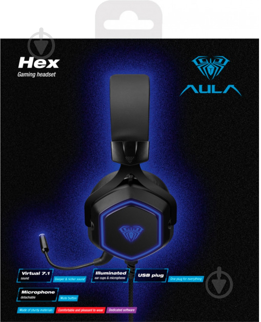 Наушники Aula Hex black/blue (6948391235080) - фото 5